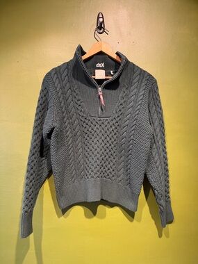 Kith Cable Knit Half-Zip Sweater - Dark Green